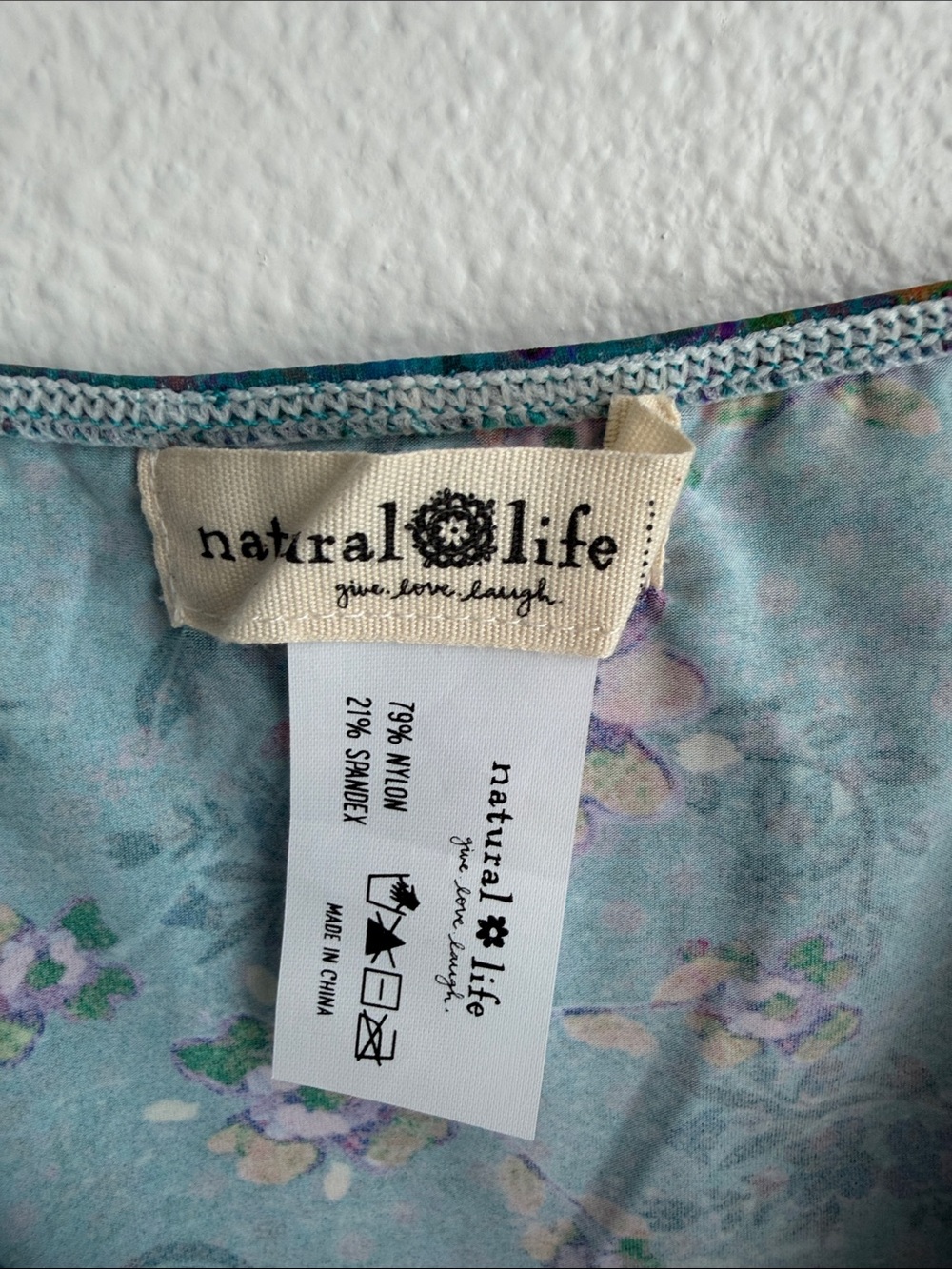 NWOT Natural Life Teal Floral Cami Tank Top - Picture 3 of 4